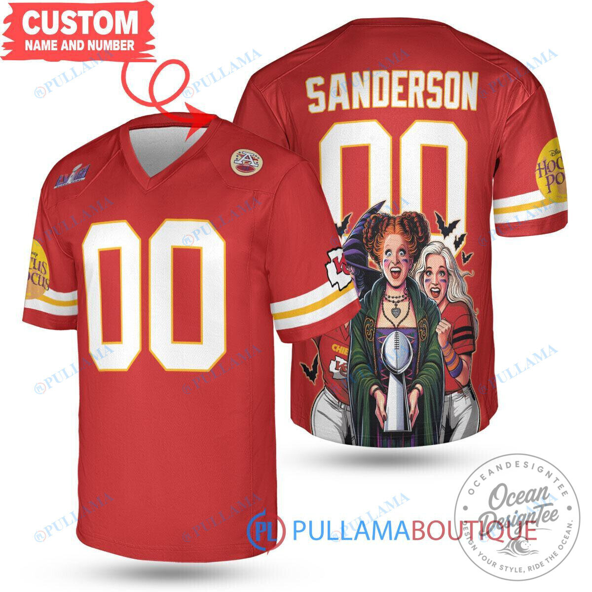 Halloween Sanderson Sisters Kansas City Chiefs Football Jersey