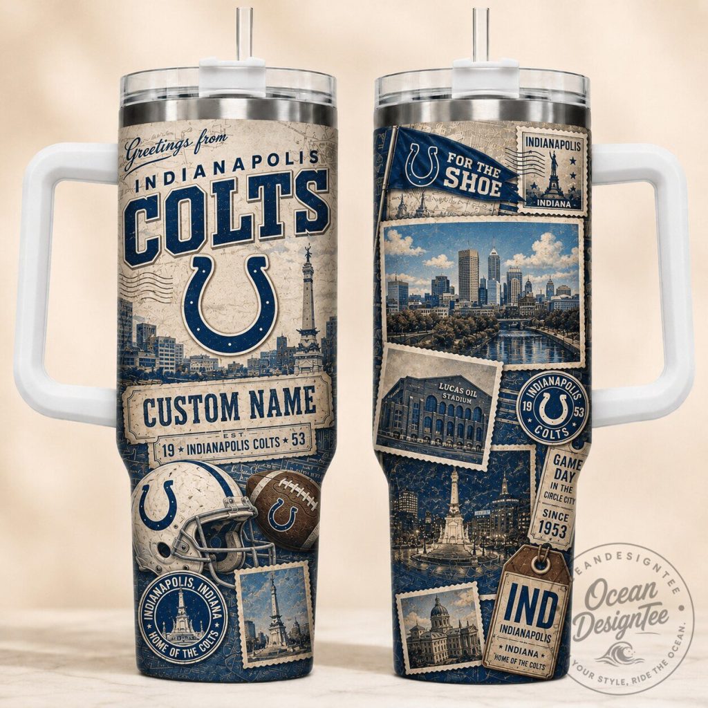 Indianapolis Colts Football Personalized Stainless Steel Tumbler 4 Indianapolis Colts Football Personalized Stainless Steel Tumbler