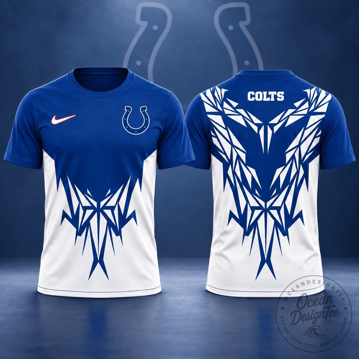 Indianapolis Colts Football Team Tribal Graphic T-Shirt