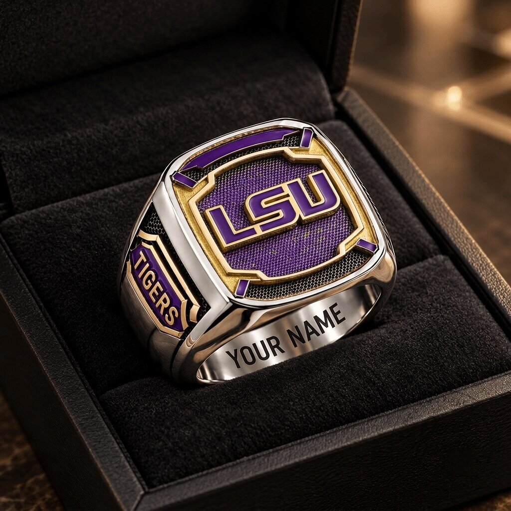 Louisiana State University Tigers NCAA Personalized Championship Ring