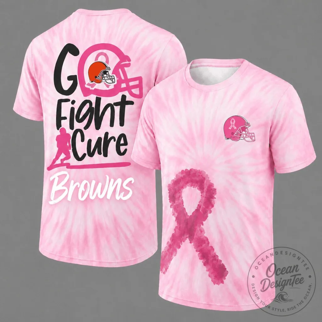 Cleveland Browns Football Pink Ribbon Breast Cancer Awareness T-Shirt Cleveland Browns Football Pink Ribbon Breast Cancer Awareness T-Shirt