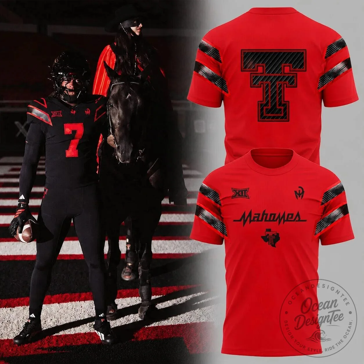 Texas Tech Red Raiders Fan T-Shirt featuring Patrick Mahomes for Football Enthusiasts