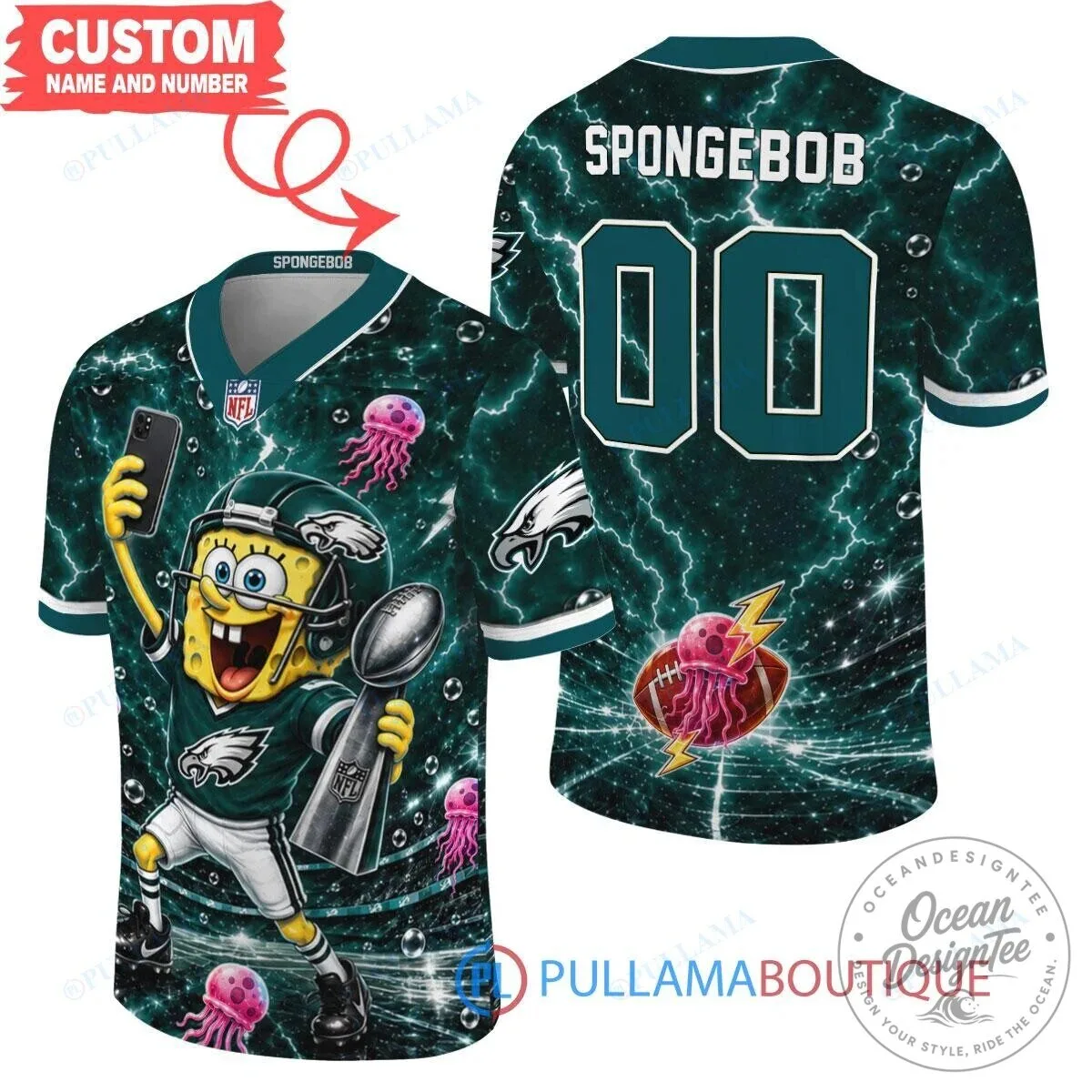 Philadelphia Eagles SpongeBob SquarePants Football Jersey