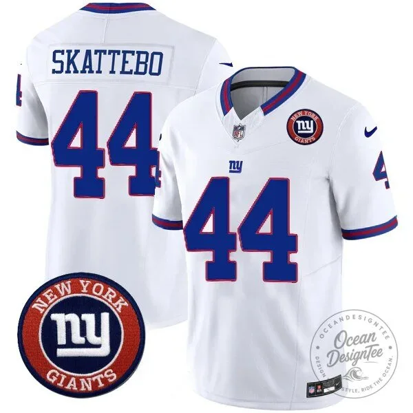 Royal Blue Football Jersey for New York Giants featuring Cameron Skattebo 15 Royal Blue Football Jersey for New York Giants featuring Cameron Skattebo