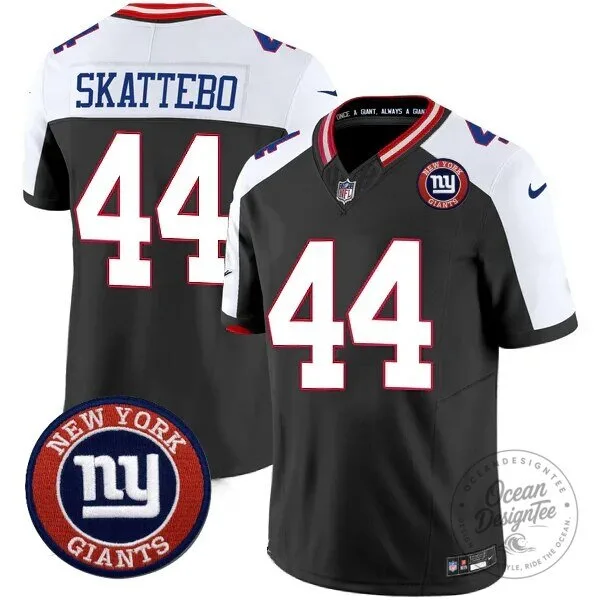 Royal Blue Football Jersey for New York Giants featuring Cameron Skattebo 17 Royal Blue Football Jersey for New York Giants featuring Cameron Skattebo