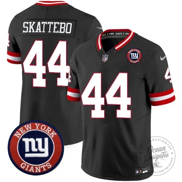 Royal Blue Football Jersey for New York Giants featuring Cameron Skattebo 18 Royal Blue Football Jersey for New York Giants featuring Cameron Skattebo