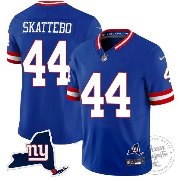 Black Football Jersey Number 44 for Cameron Skattebo, New York Giants 14 Black Football Jersey Number 44 for Cameron Skattebo, New York Giants