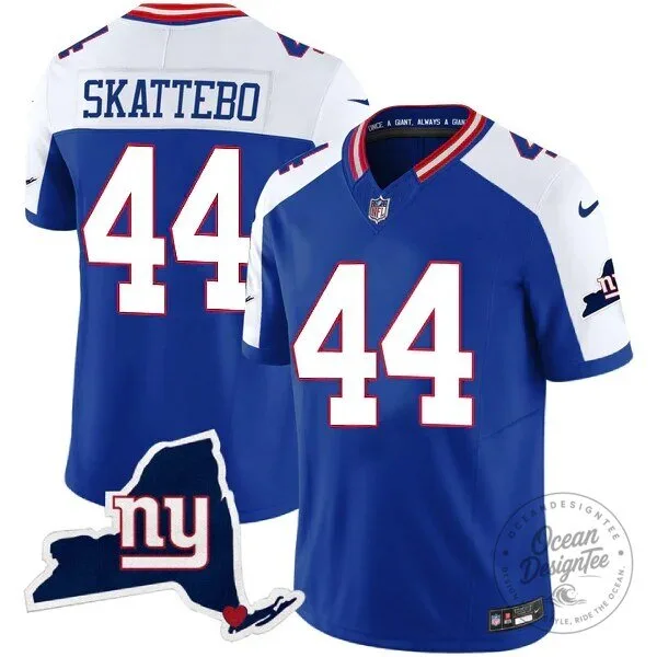 Black Football Jersey Number 44 for Cameron Skattebo, New York Giants 16 Black Football Jersey Number 44 for Cameron Skattebo, New York Giants