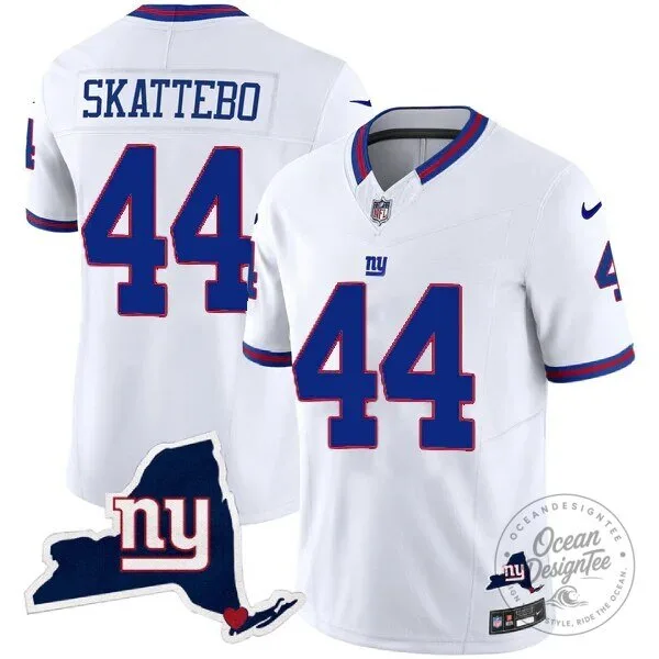 Black Football Jersey Number 44 for Cameron Skattebo, New York Giants 18 Black Football Jersey Number 44 for Cameron Skattebo, New York Giants