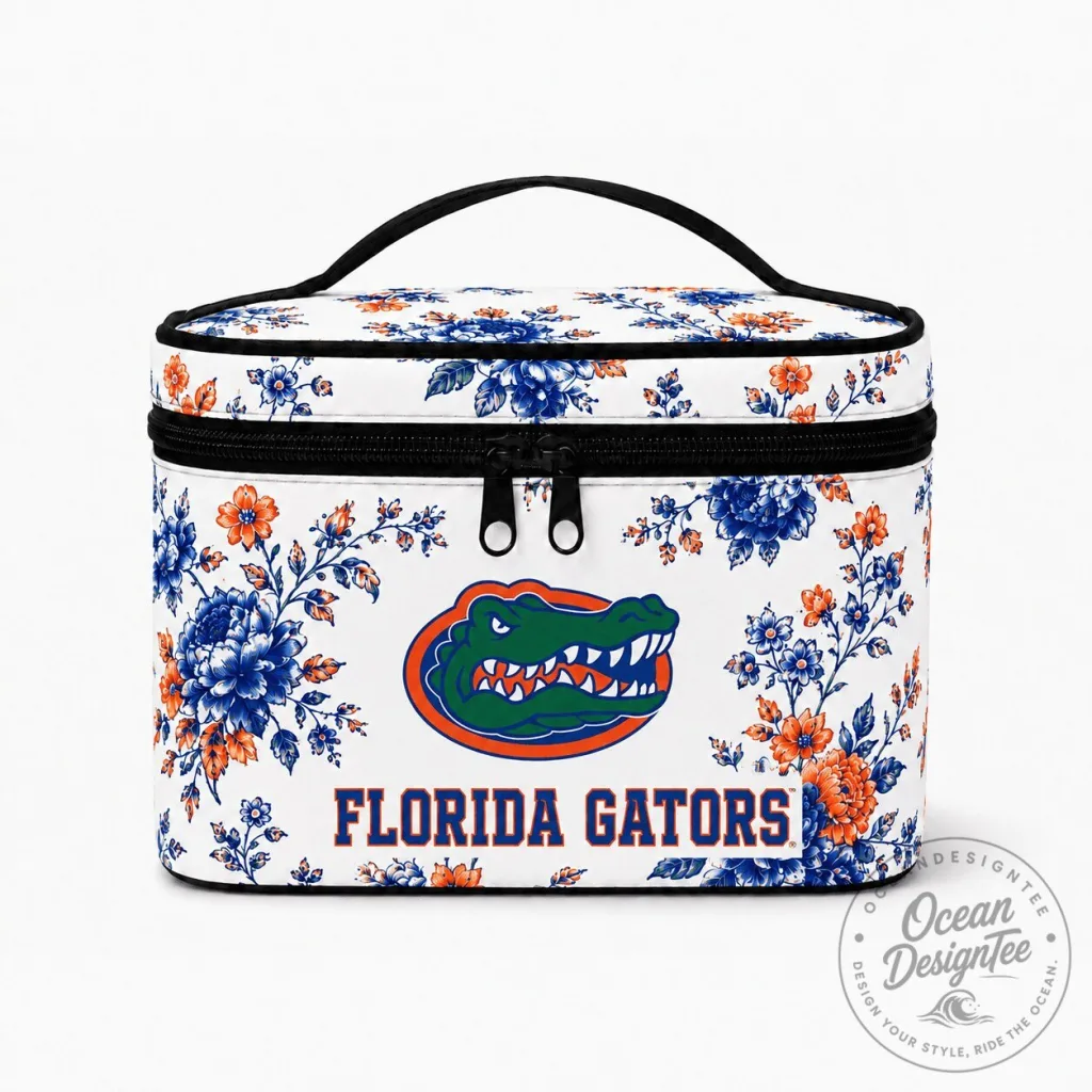 Toiletry Bag with Floral Design featuring Florida Gators Toiletry Bag with Floral Design featuring Florida Gators