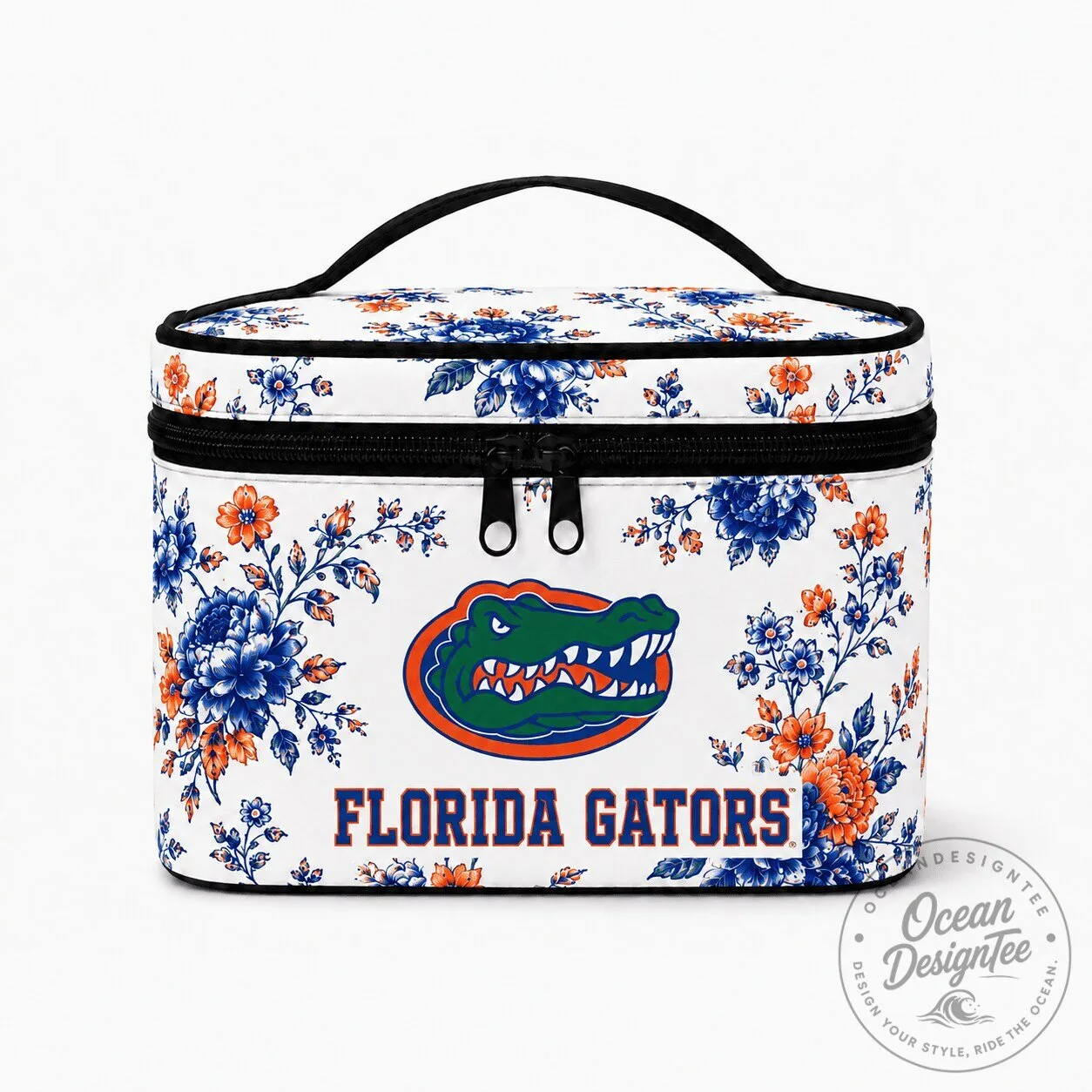 Toiletry Bag with Floral Design featuring Florida Gators