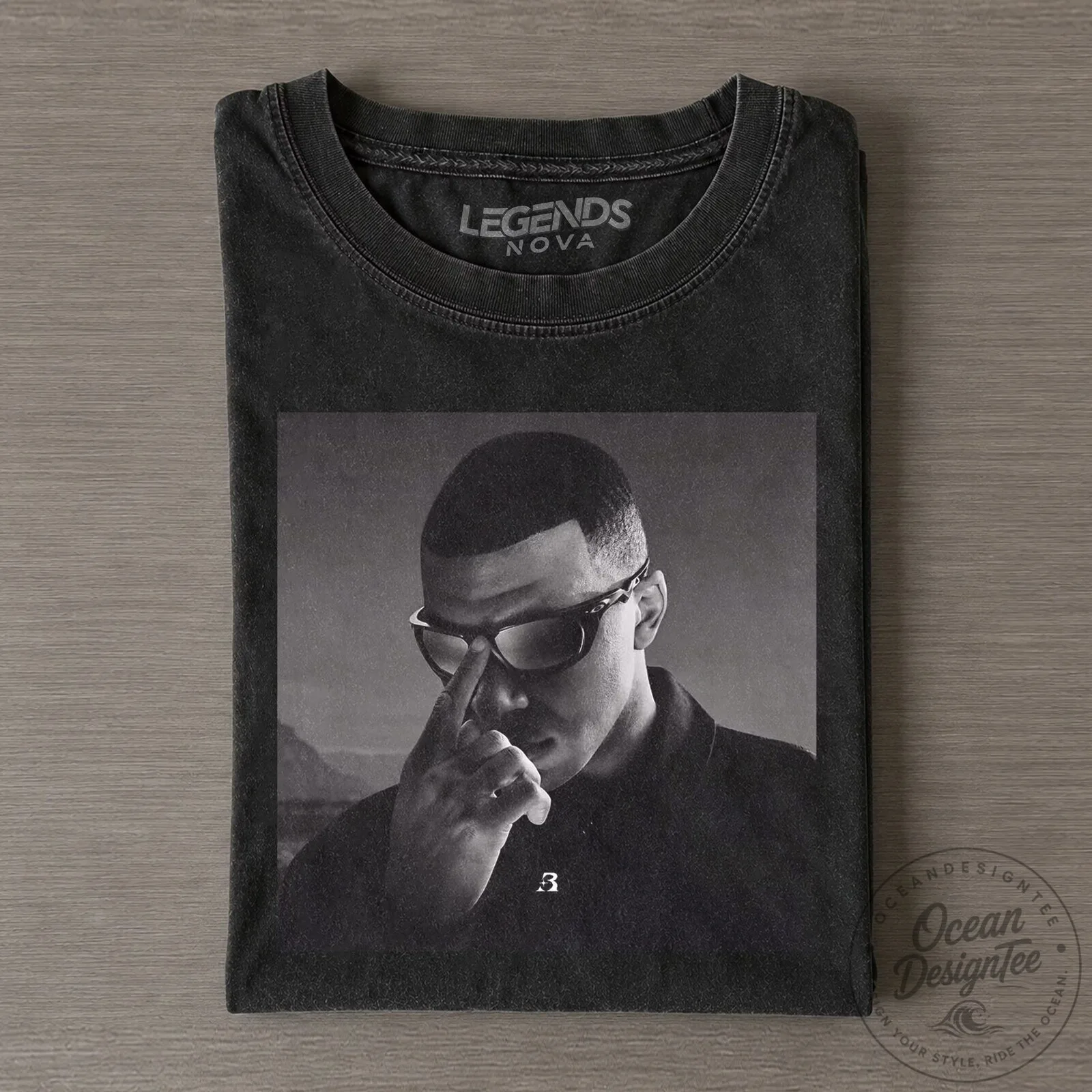 Kylian Mbappe Black and White Portrait Graphic T-Shirt