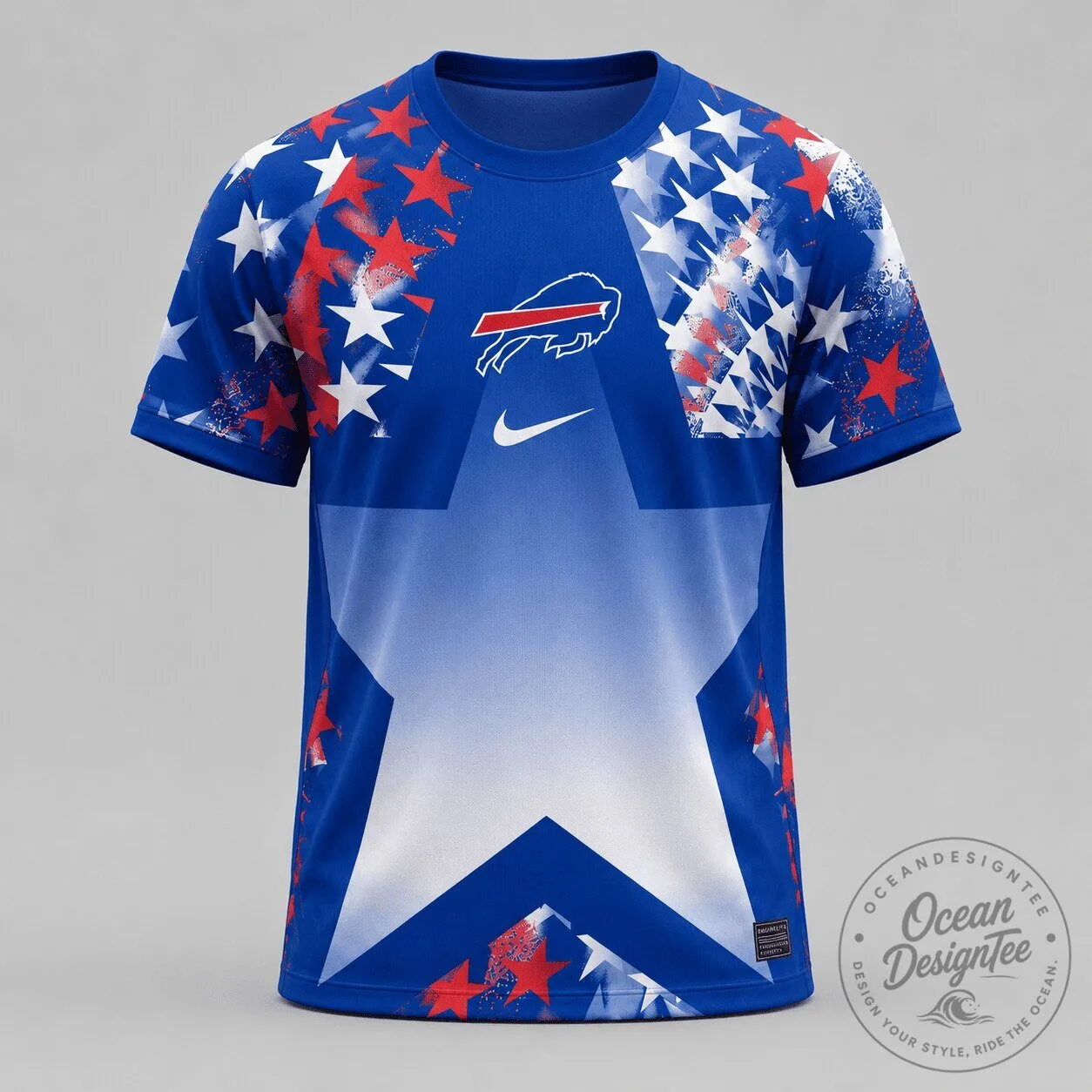 Buffalo Bills Patriotic Football Star T-Shirt