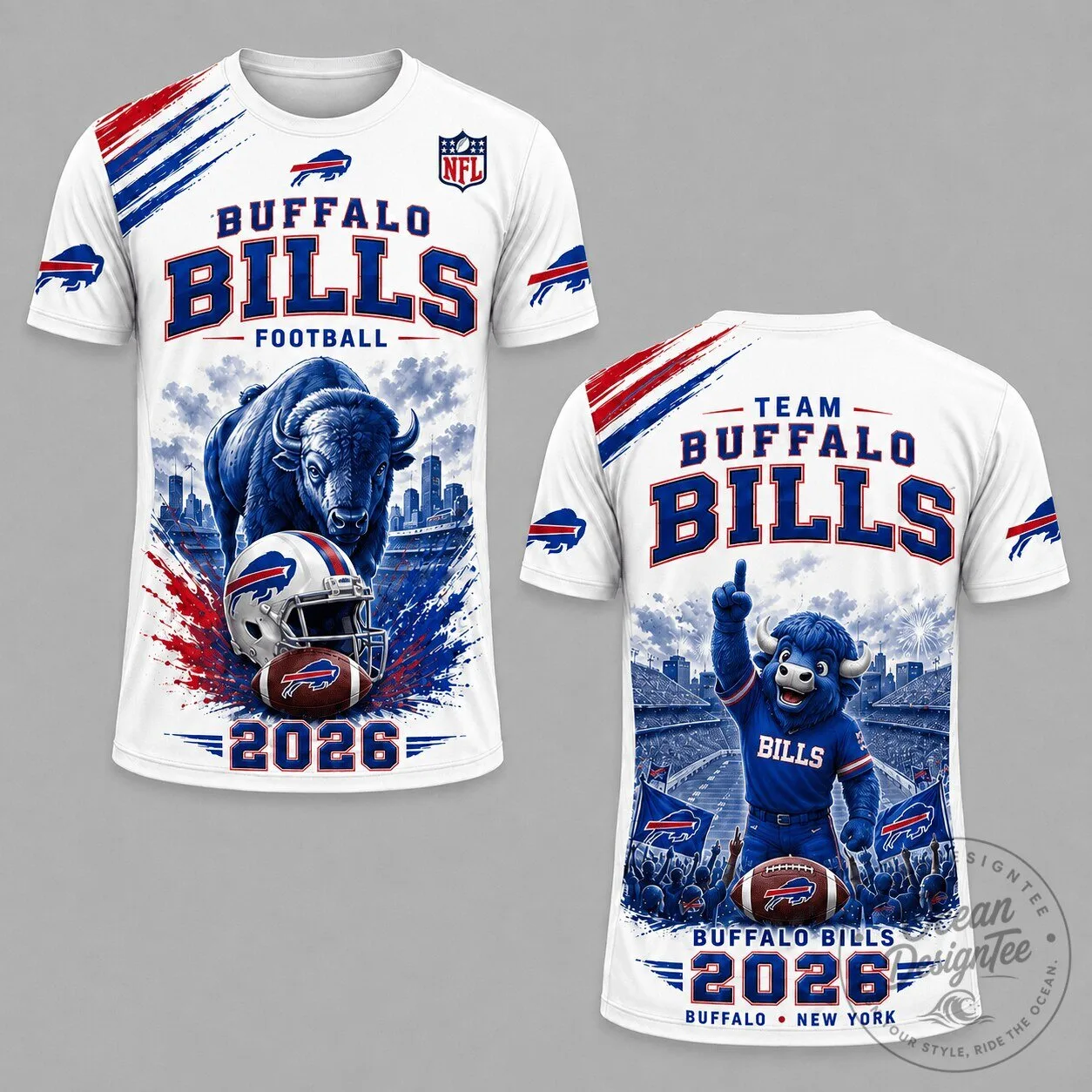 Buffalo Bills Shirt 2026 NFL Football Team Mascot White T-Shirt