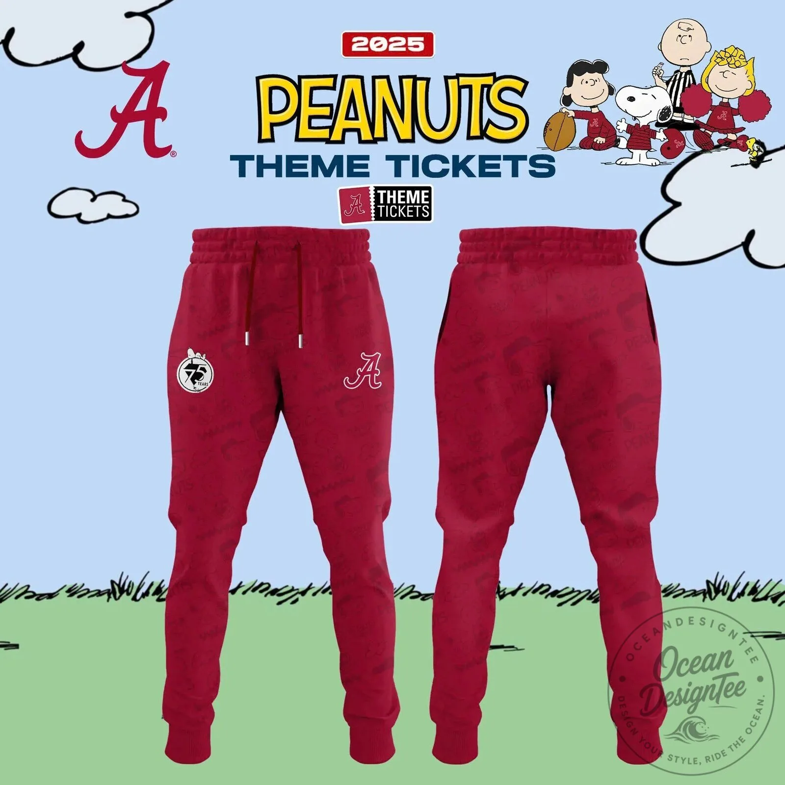 Alabama Hoodie Peanuts Charlie Brown Snoopy 75th Anniversary Crimson Tide 9 Alabama Hoodie Peanuts Charlie Brown Snoopy 75th Anniversary Crimson Tide