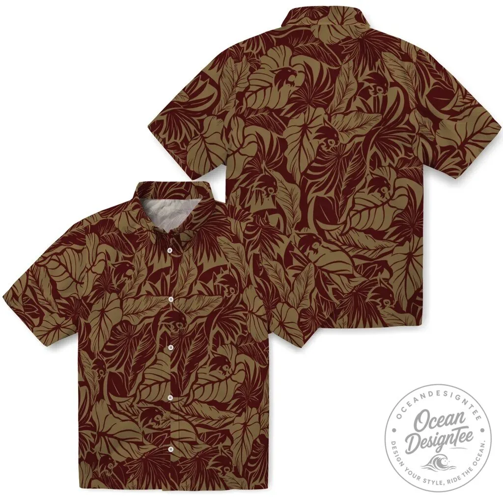 Texas State Tropical Leaves Hawaiian Shirt