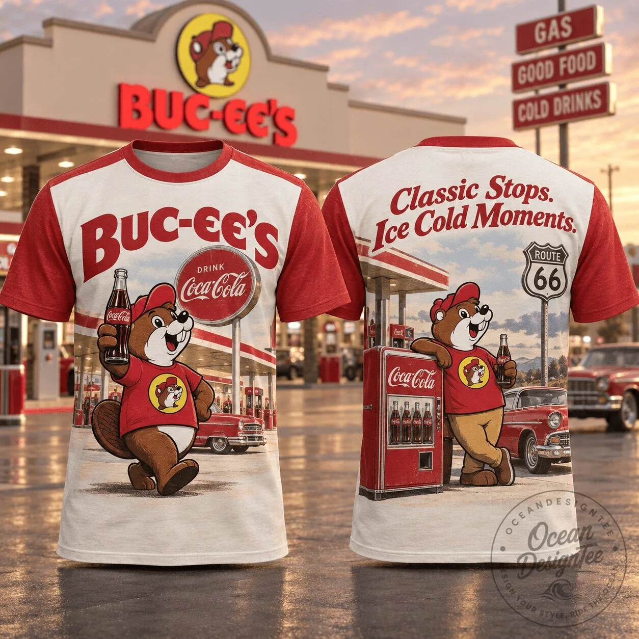 Buc-ee's Coca-Cola Retro Road Trip T-Shirt for Men and Women