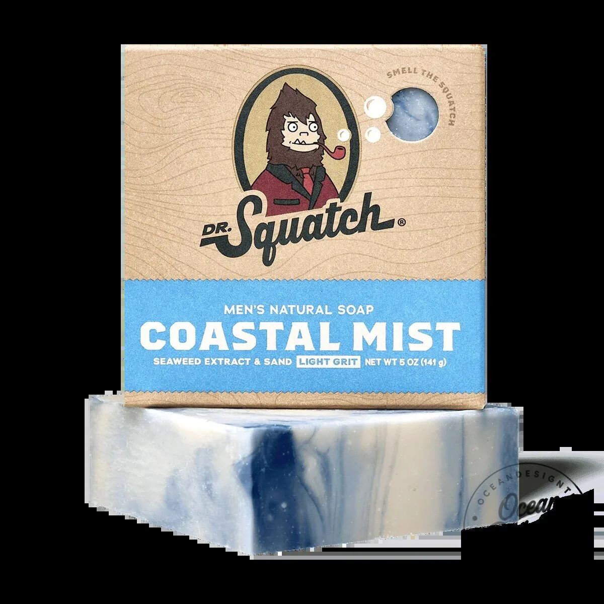 Dr. Squatch Coastal Mist Men's Natural Bar Soap with Seaweed Extract