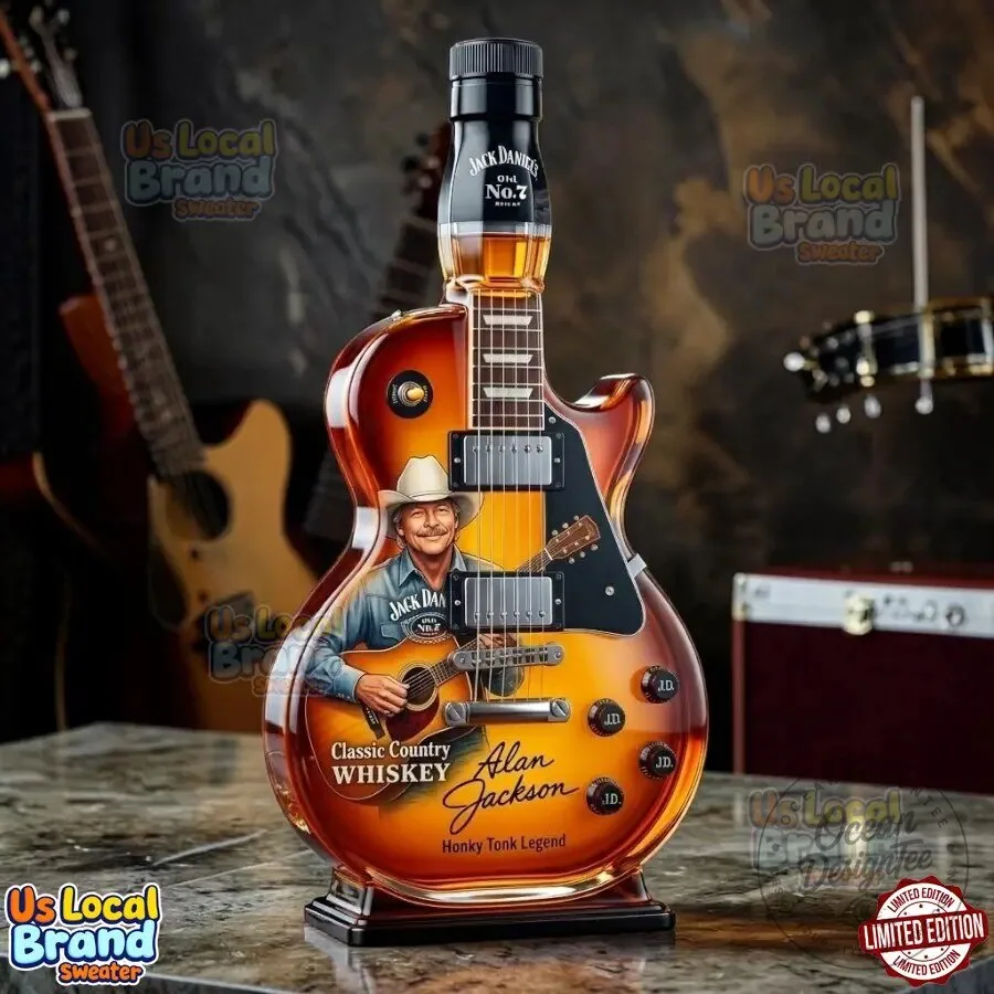 Jack Daniel's Alan Jackson Signature Guitar Whiskey Bottle Decanter 5 Jack Daniel