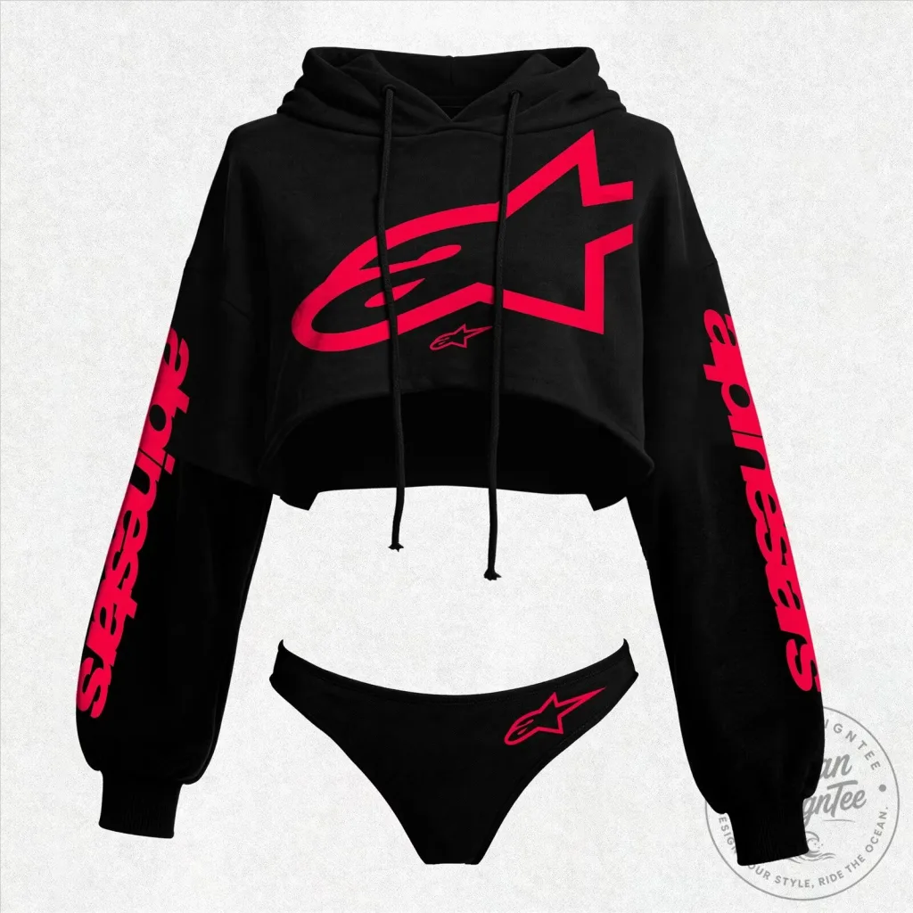 Alpinestars Women's Cropped Hoodie and Thong Set Alpinestars Women's Cropped Hoodie and Thong Set