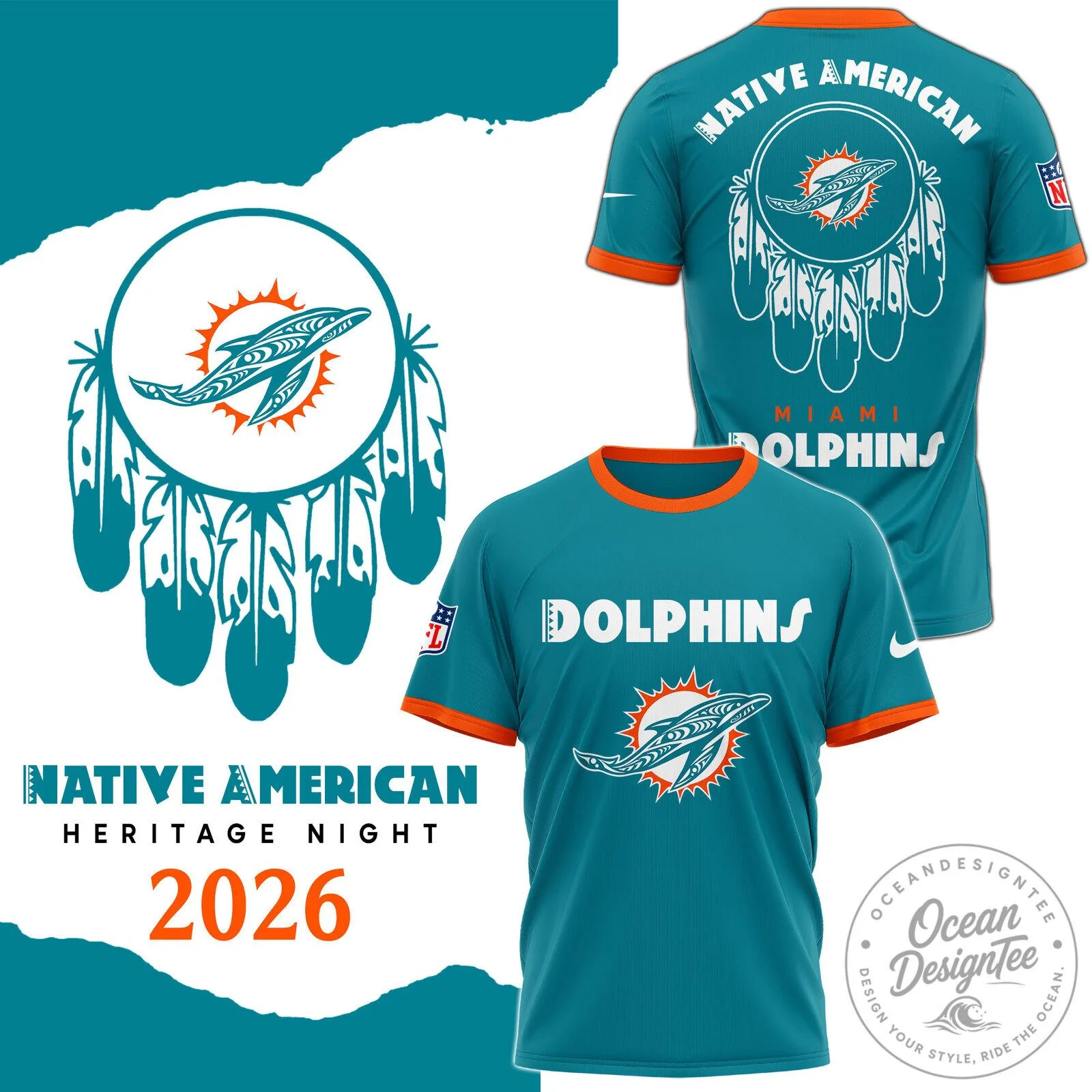 Miami Dolphins Native American Heritage Night 2026 Football Jersey