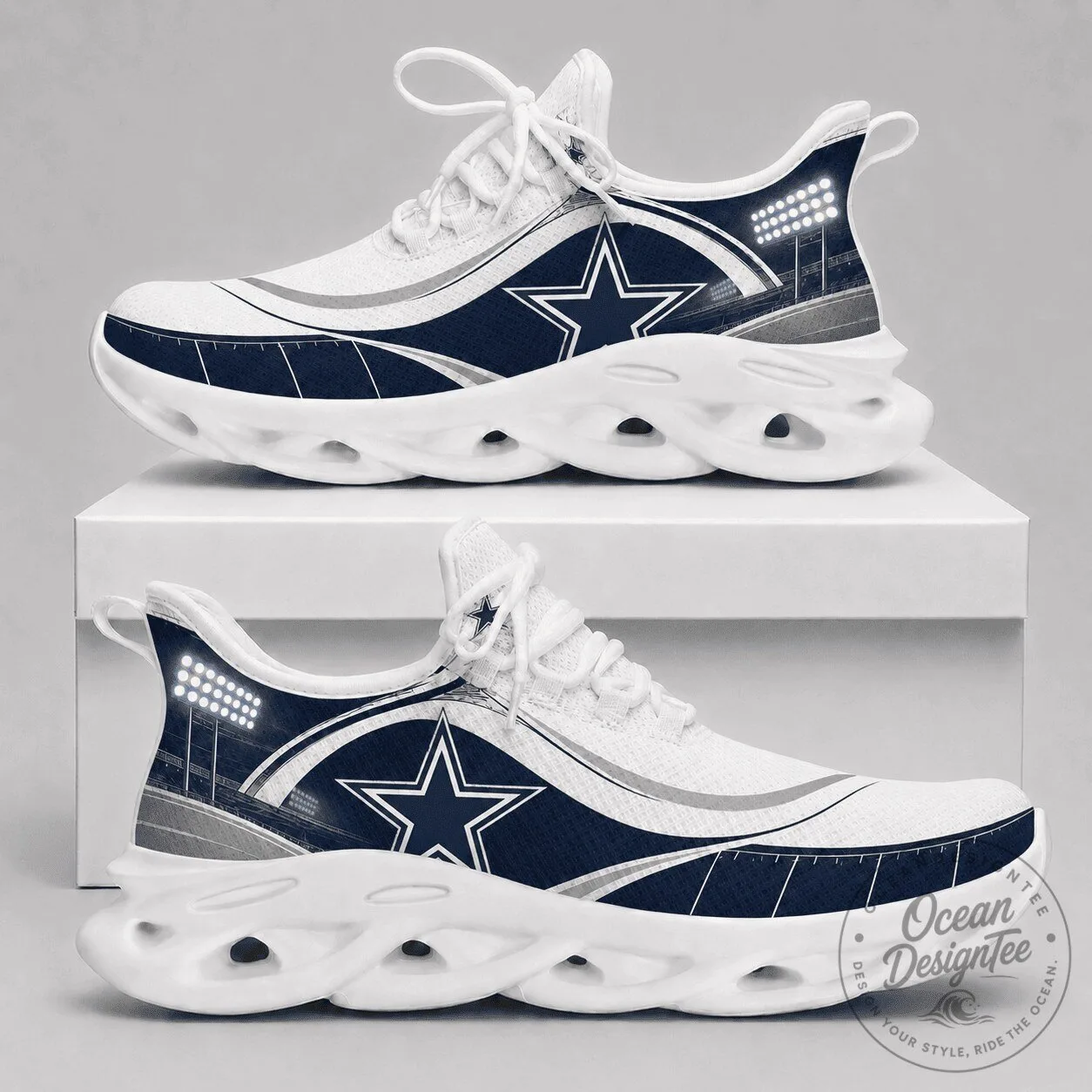 Dallas Cowboys Stadium Lights Chunky Athletic Sneakers