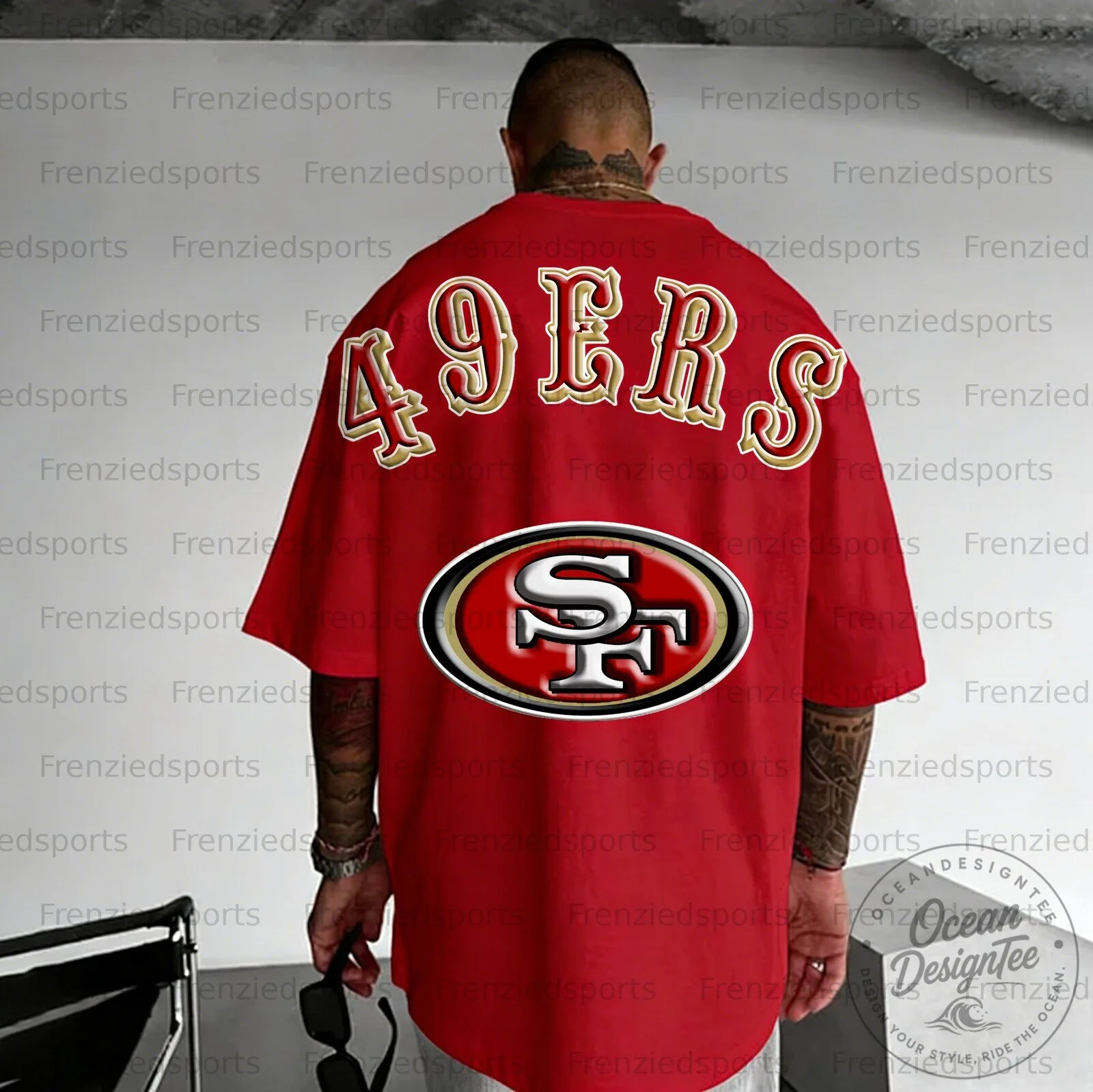 San Francisco 49ers NFL Football Team Logo Red T-Shirt