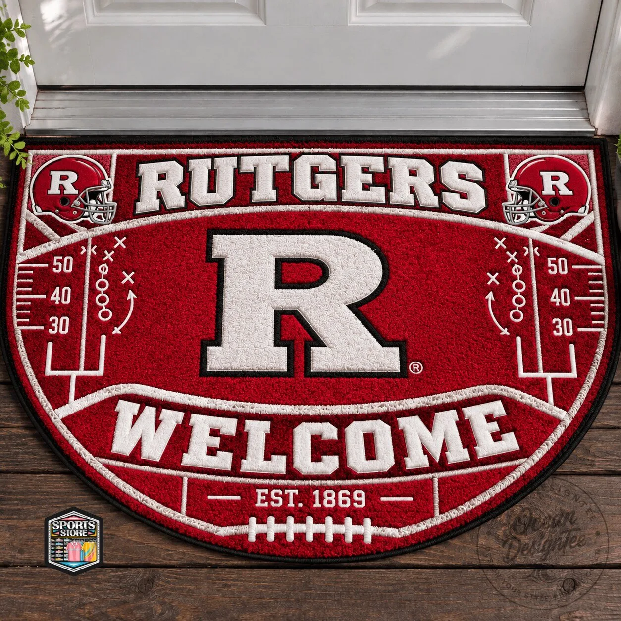 Rutgers Scarlet Knights Football Welcome Home Doormat