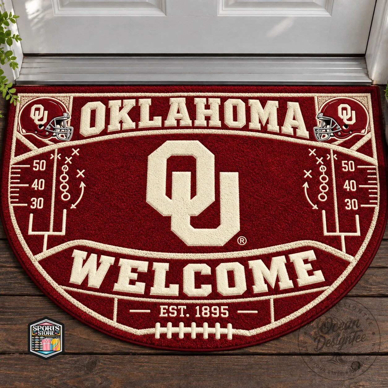 Oklahoma Sooners Football Welcome Home Doormat