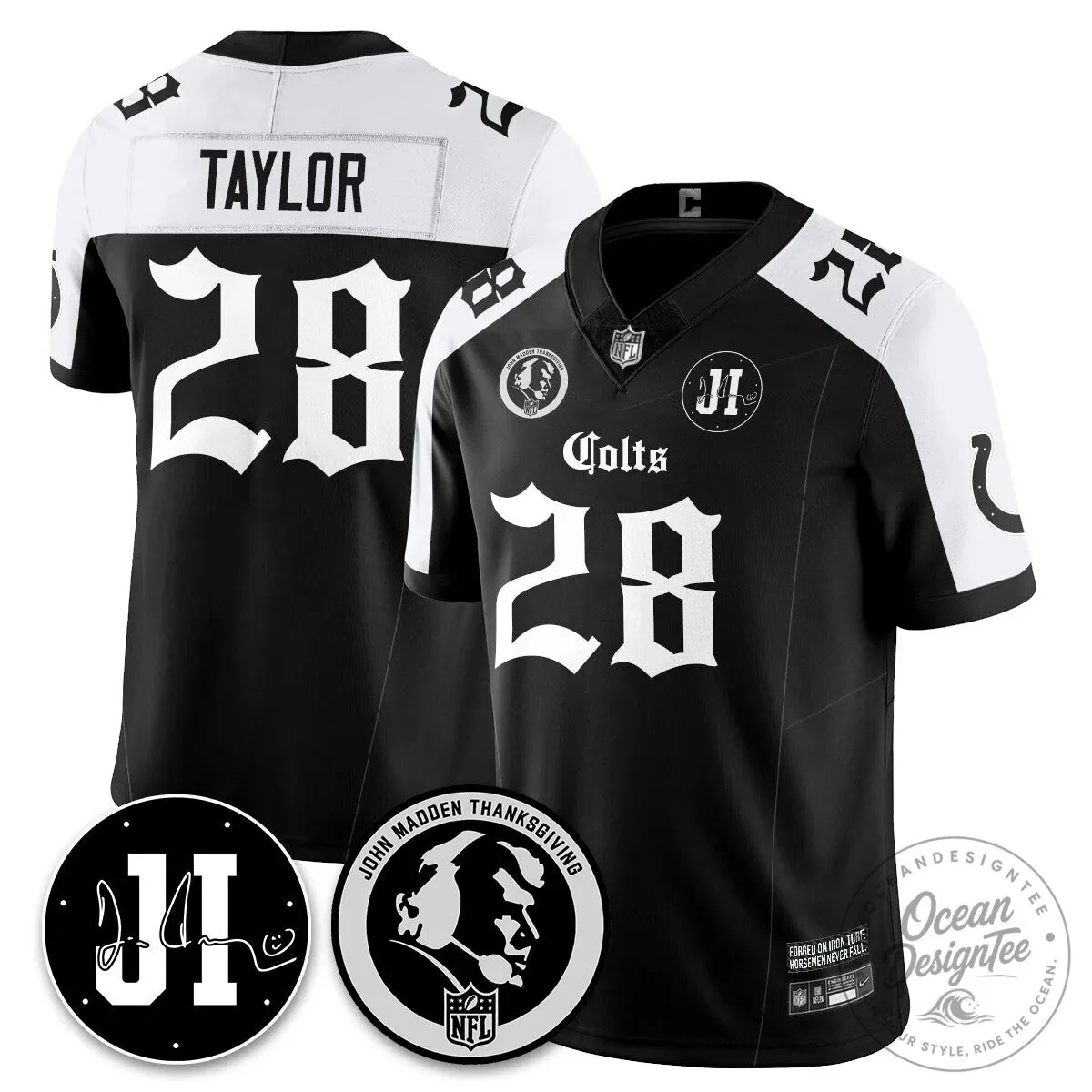 John Madden Thanksgiving Indianapolis Colts Football Jersey