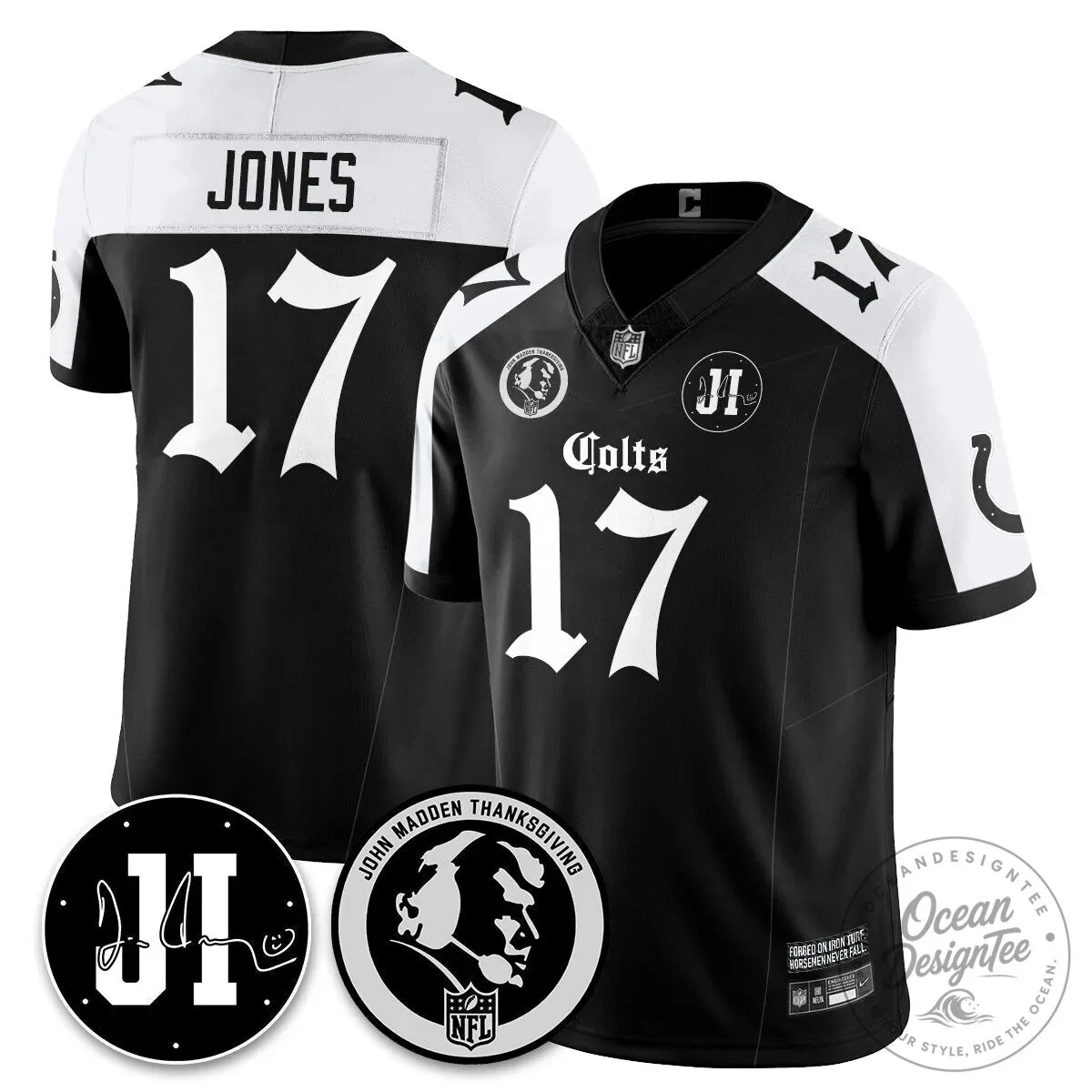 John Madden Thanksgiving Indianapolis Colts Football Jersey 32 John Madden Thanksgiving Indianapolis Colts Football Jersey