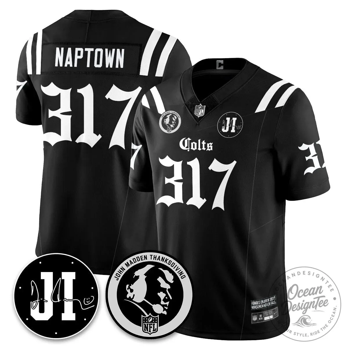 John Madden Thanksgiving Indianapolis Colts Football Jersey 40 John Madden Thanksgiving Indianapolis Colts Football Jersey