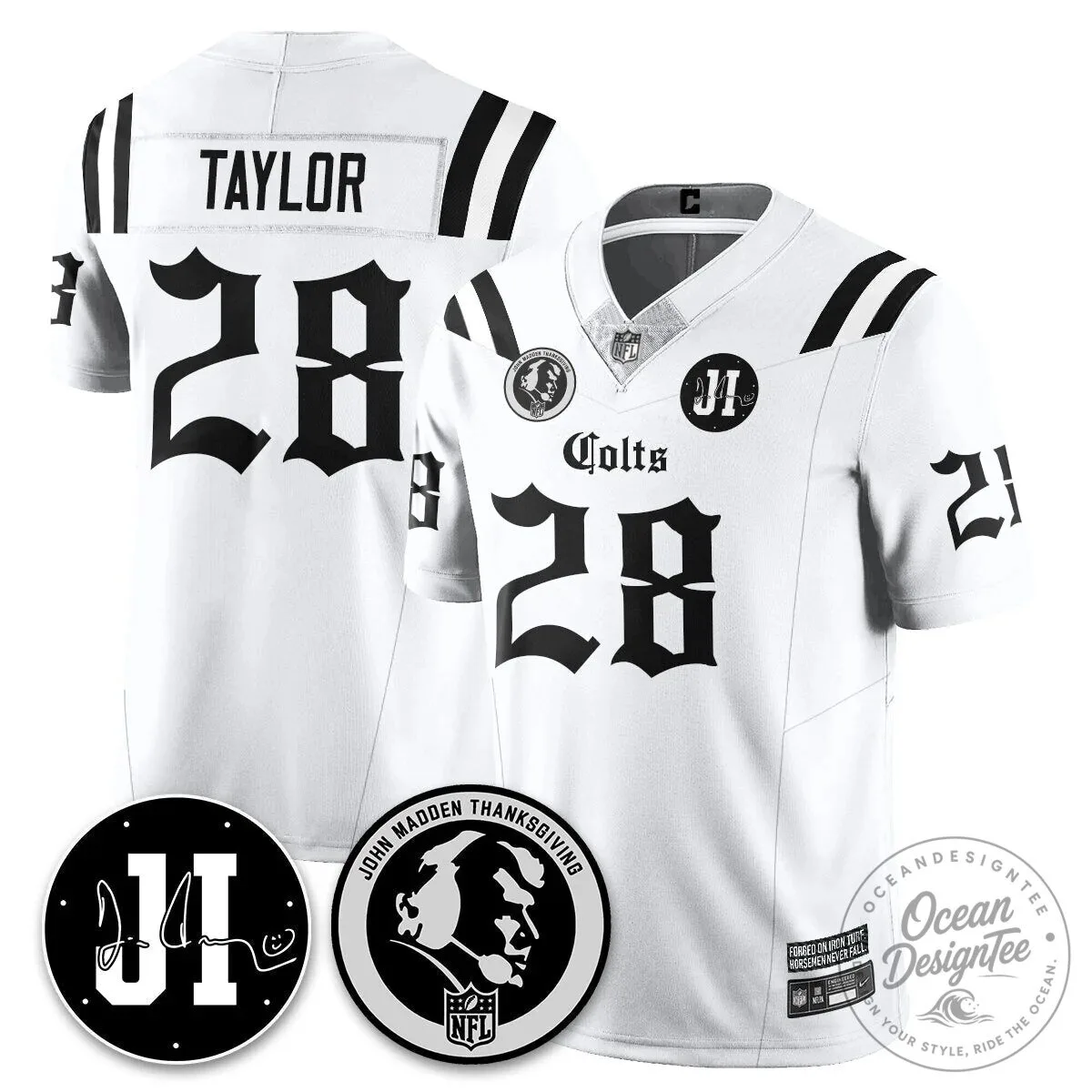 John Madden Thanksgiving Indianapolis Colts Football Jersey 50 John Madden Thanksgiving Indianapolis Colts Football Jersey