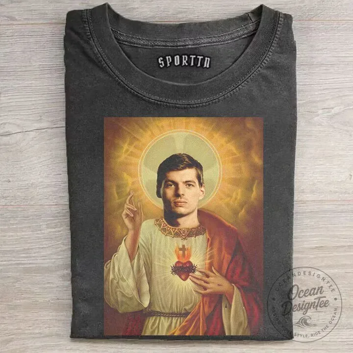 Max Verstappen F1 Racing Driver Funny Parody Religious T-Shirt