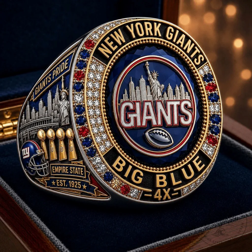 Limited Edition New York Giants Round Engraved Ring Limited Edition New York Giants Round Engraved Ring
