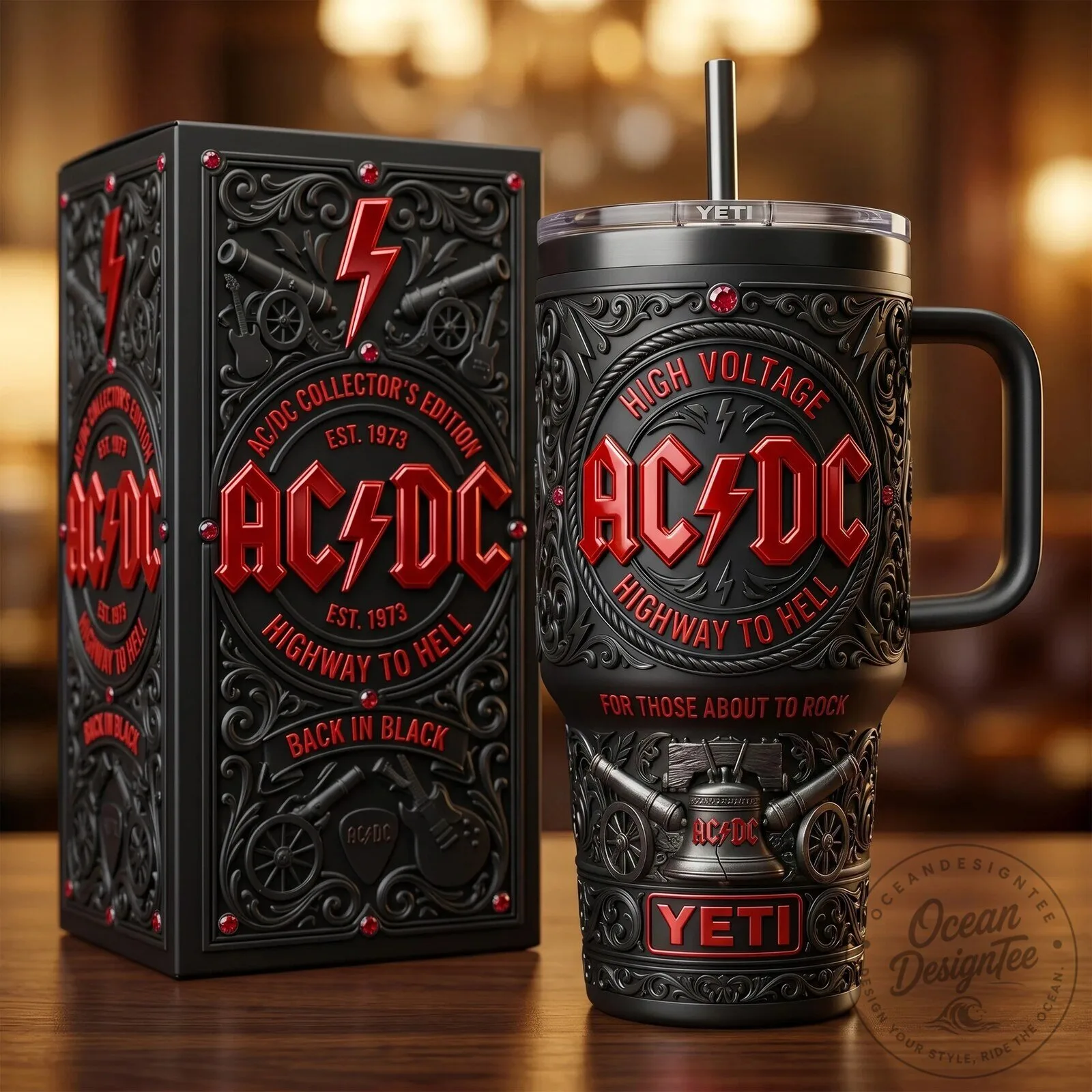 AC/DC Highway to Hell High Voltage Black Collector's Edition Tumbler