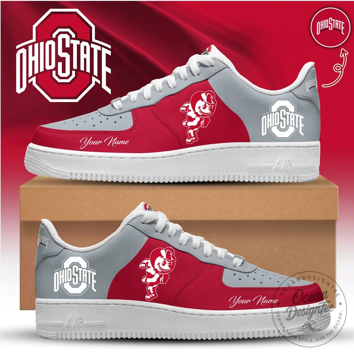 OSU x Low-Top Sneakers Ver 8
