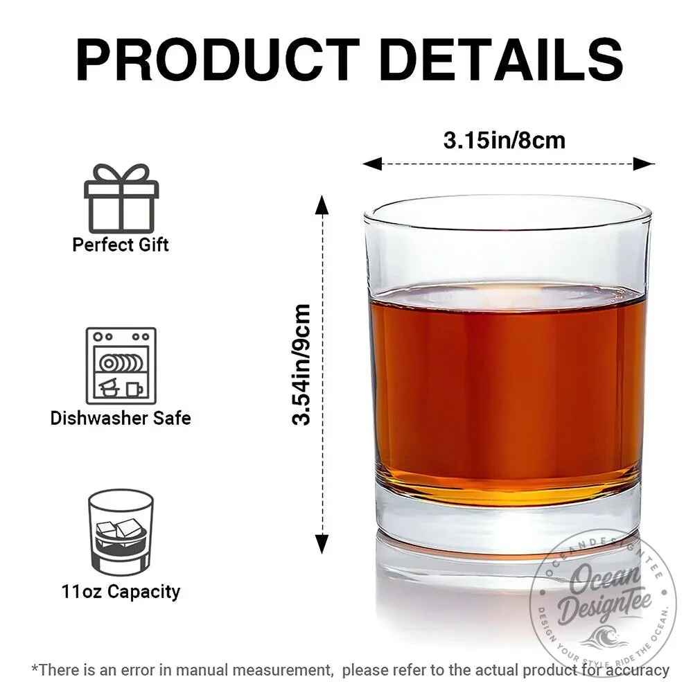 Personalized Papa's Reasons You Drink Whiskey Glass with Custom Handprints 13 Personalized Papa