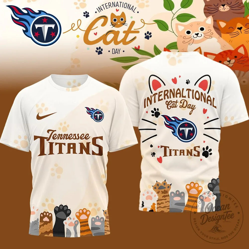Tennessee Titans International Cat Day White Football Jersey
