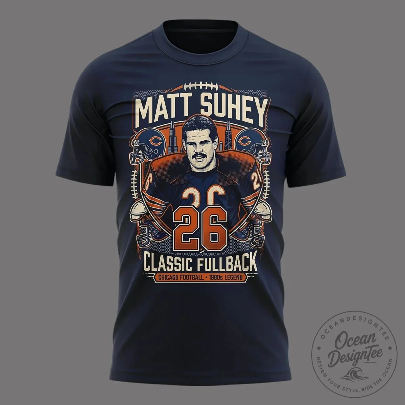 Matt Suhey Chicago Bears Shirt 1985 Super Bowl Champions Classic Fullback 9 Matt Suhey Chicago Bears Shirt 1985 Super Bowl Champions Classic Fullback