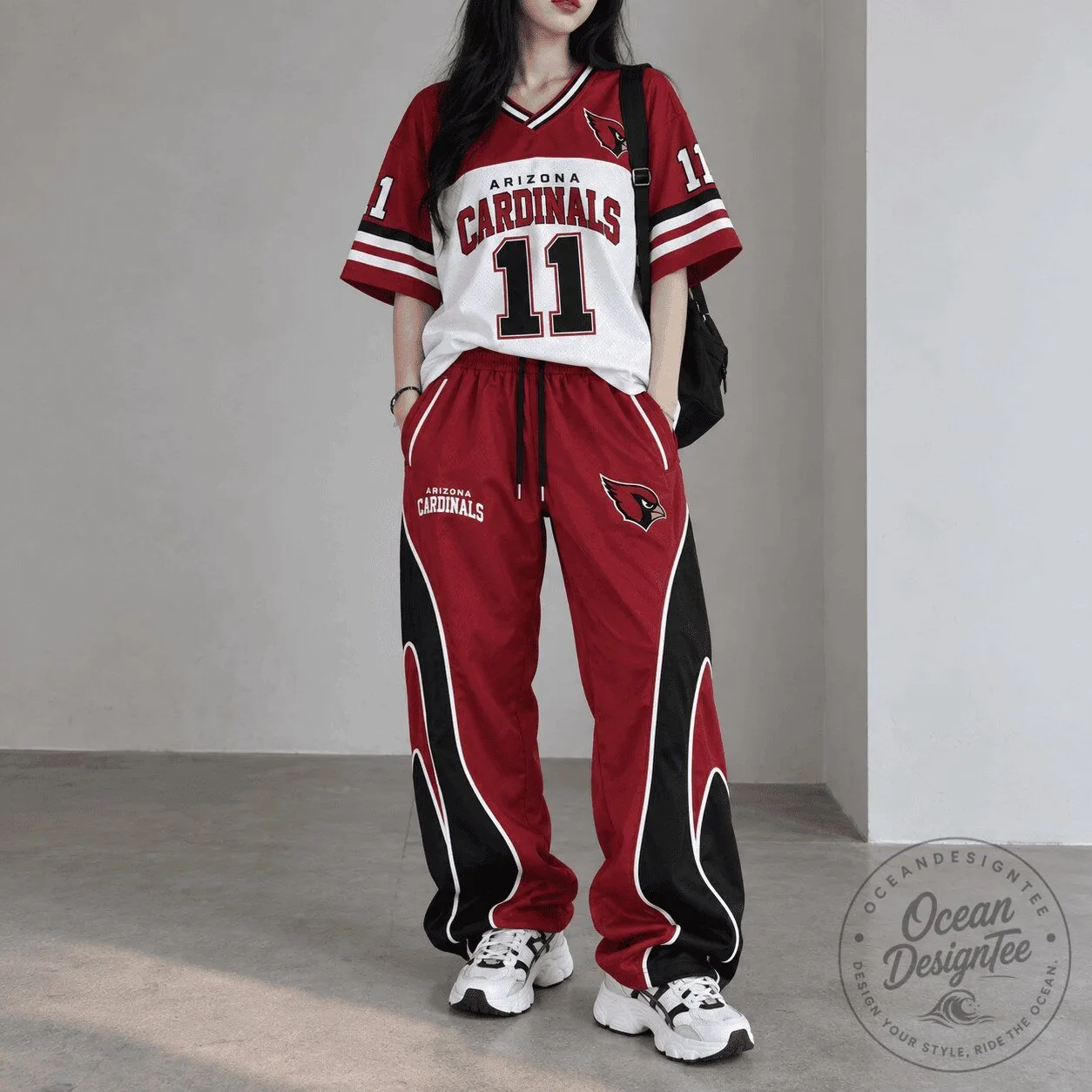Arizona Cardinals Football Team Spirit Flame Set Oversized T-Shirt and Pants 5 Arizona Cardinals Football Team Spirit Flame Set Oversized T-Shirt and Pants