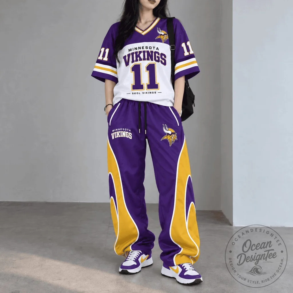 Minnesota Vikings NFL Team Spirit Football Jersey and Pants Set Minnesota Vikings NFL Team Spirit Football Jersey and Pants Set