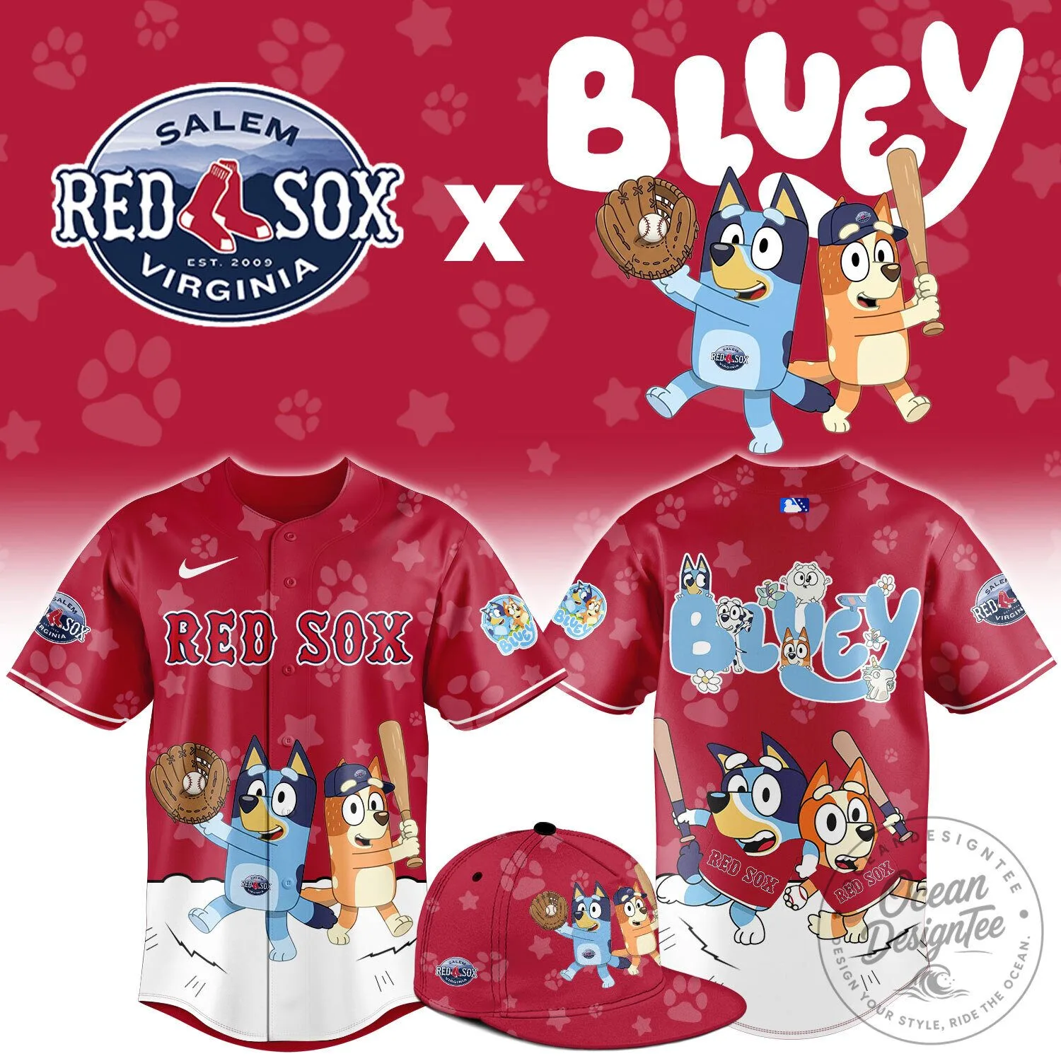 S.Red Sox Bluey Night Game Limited Jersey