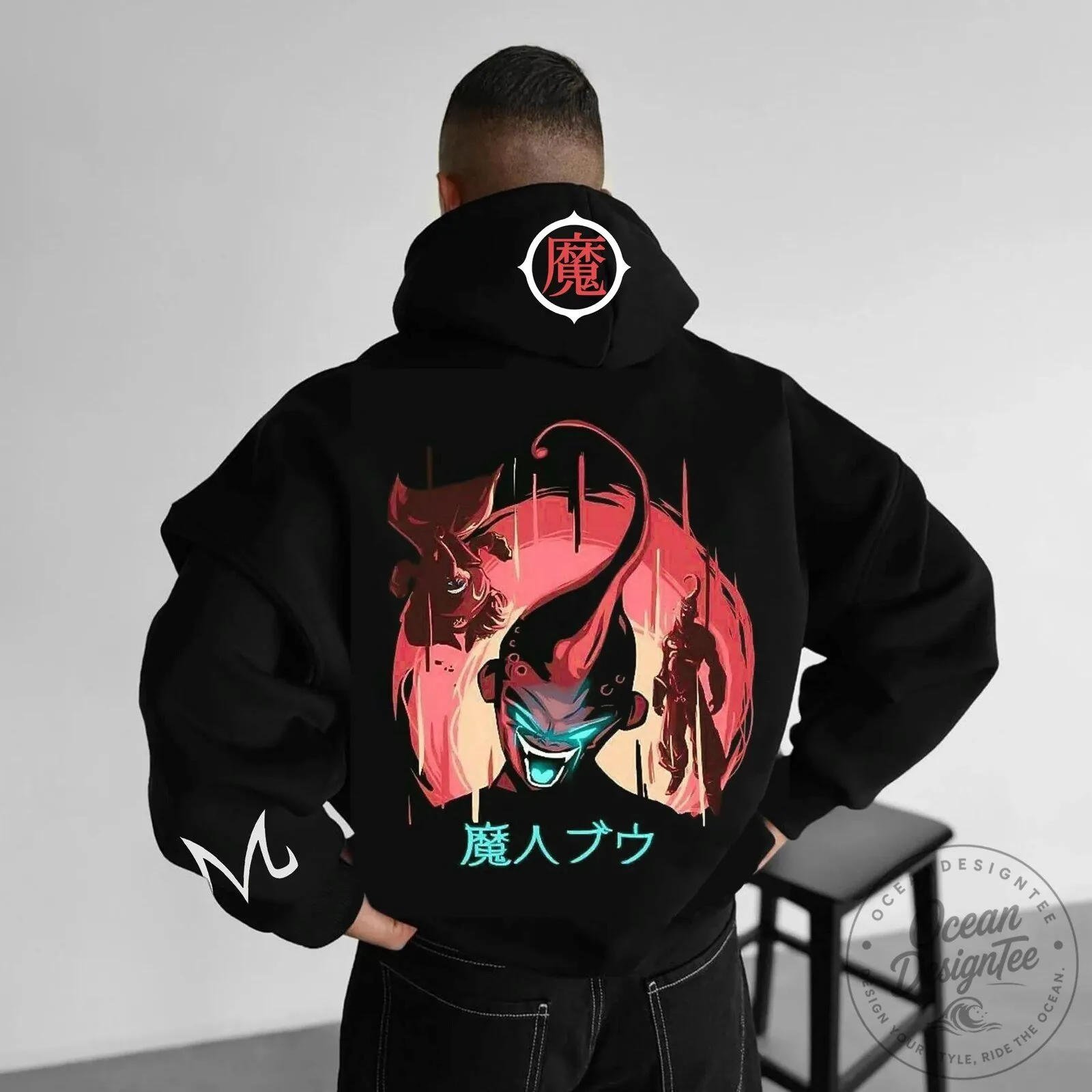 Dragon Ball Z Majin Buu Super Saiyan Anime Graphic Black Hoodie