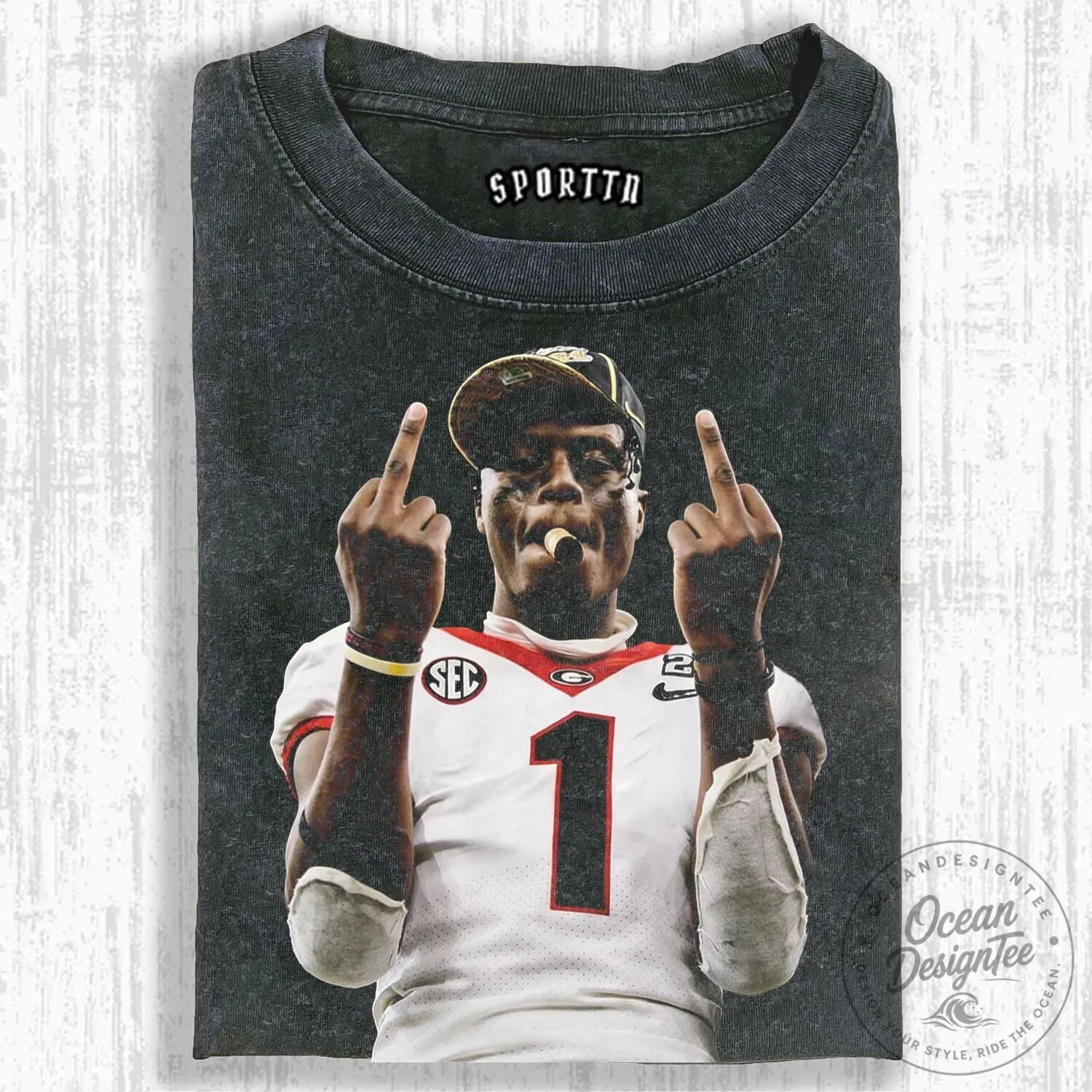 George Pickens Football Player Middle Finger Gesture Black T-Shirt 4 George Pickens Football Player Middle Finger Gesture Black T-Shirt