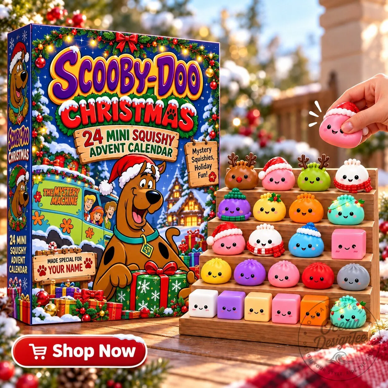 Scooby-Doo Christmas 24 Mini Squishy Holiday Fun Advent Calendar