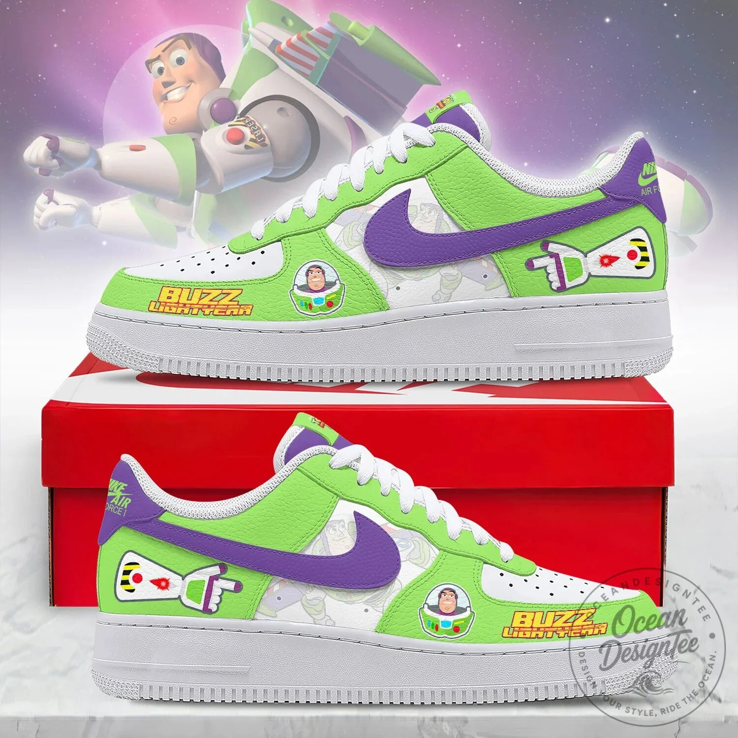 Toy Story Buzz Lightyear Green Purple Space Ranger Sneakers for Fans 2 Toy Story Buzz Lightyear Green Purple Space Ranger Sneakers for Fans