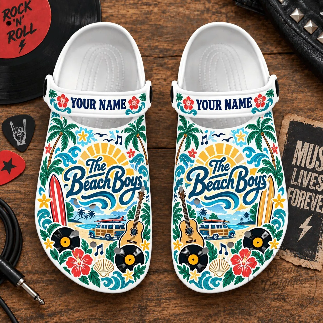The Beach Boys Tropical Summer Beach Personalized Clogs
