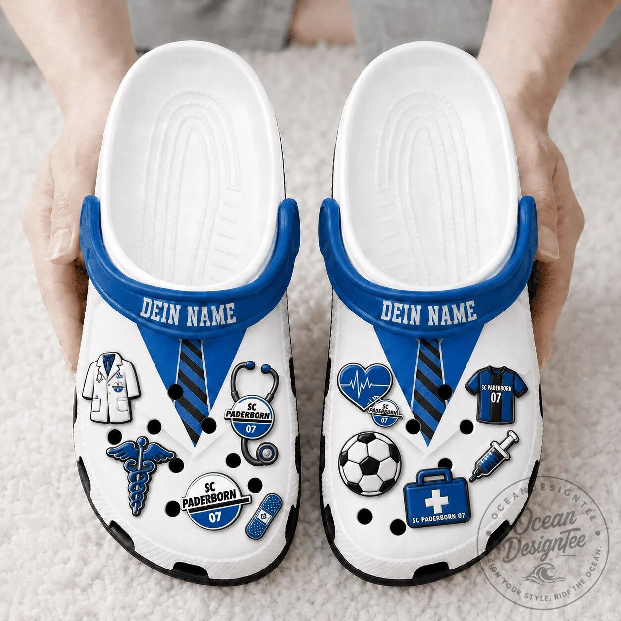 SC Paderborn 07 Bundesliga Soccer Team Custom Name Doctor Shoes