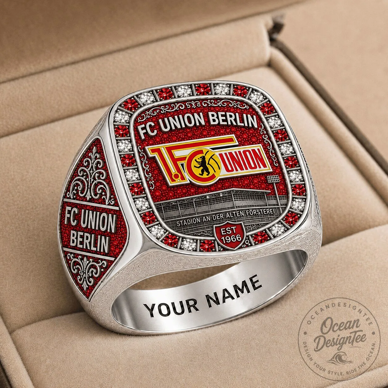 FC Union Berlin Bundesliga Football Club Stadium Custom Name Ring
